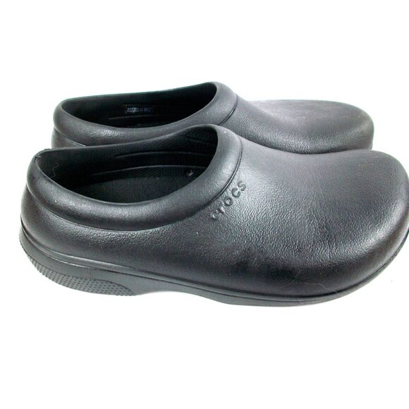 CROCS On The Clock Work Slip On Men's 8 Womens 10 Shoes Black. GREAT CONDITION! - Picture 4 of 6